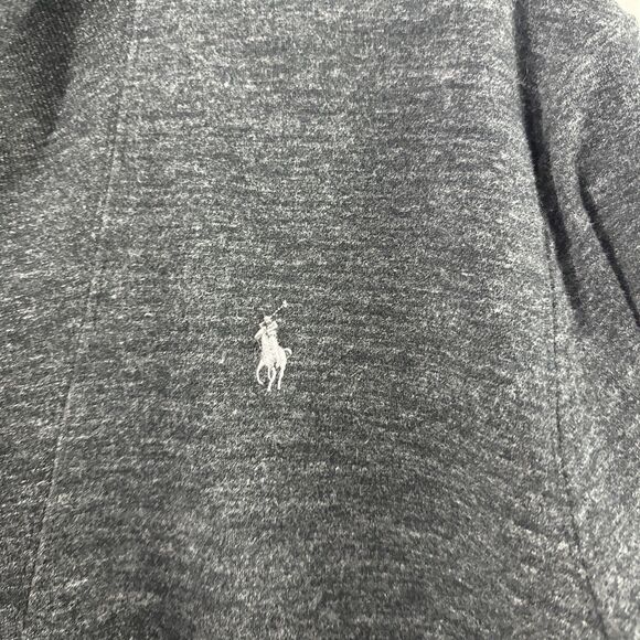 Polo Ralph Lauren Mens Charcoal Double-Knit Shawl Collar Jersey Cardigan Size L - Picture 8 of 10